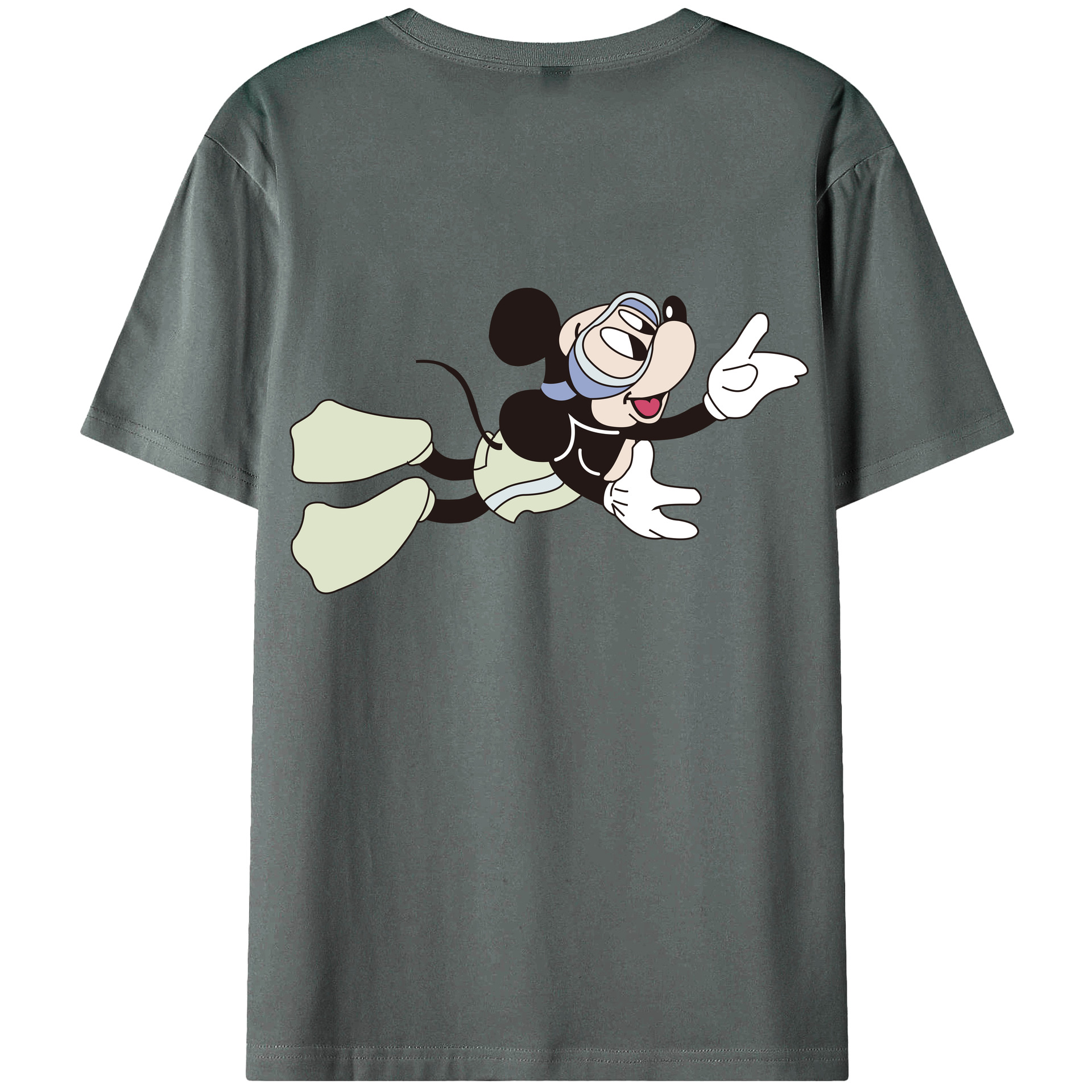 （画像用） ミッキーマウス Mickey Mouse 綿100％半袖Tシャツ（背面プリント）